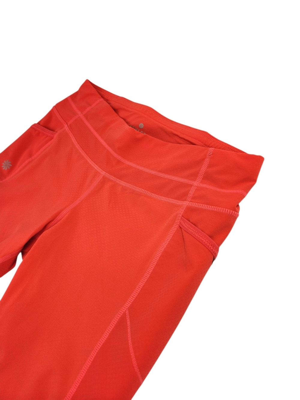 Athleta Relay Capri Leggings Women’s Small Coral Orange Cropped Athletic Yoga - Picture 3 of 12